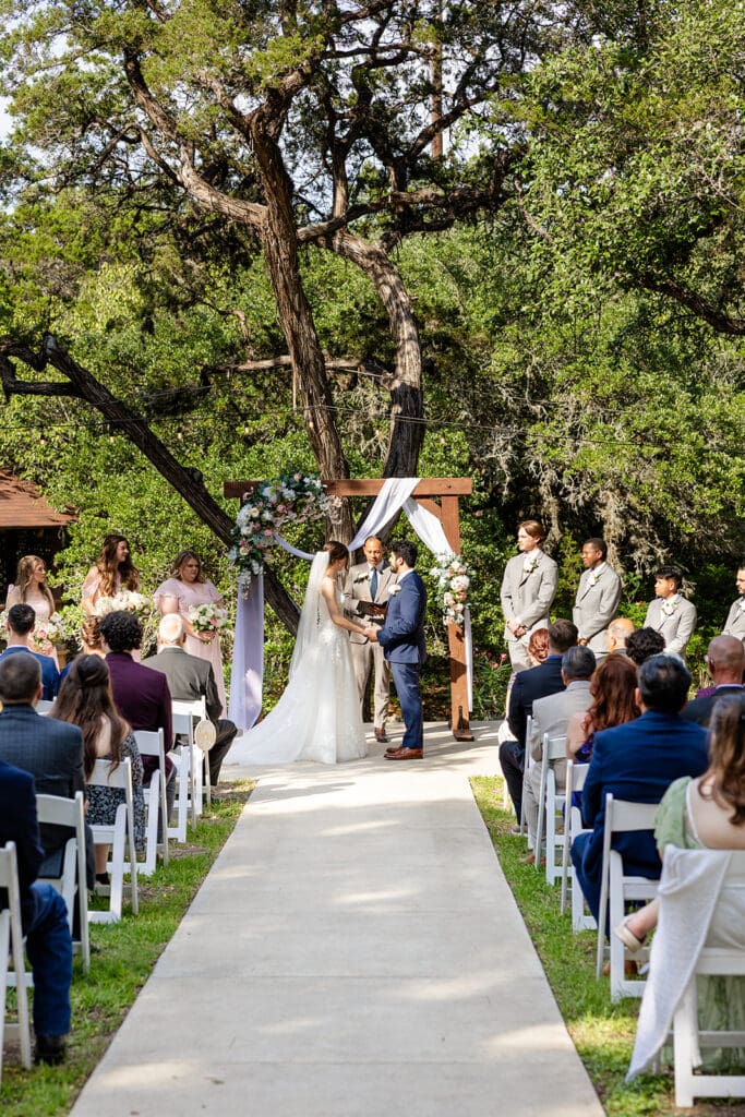 Outdoor ceremony space at Scenic Springs wedding venue